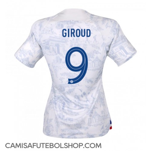 Camisa de time de futebol França Olivier Giroud #9 Replicas 2º Equipamento Feminina Mundo 2022 Manga Curta